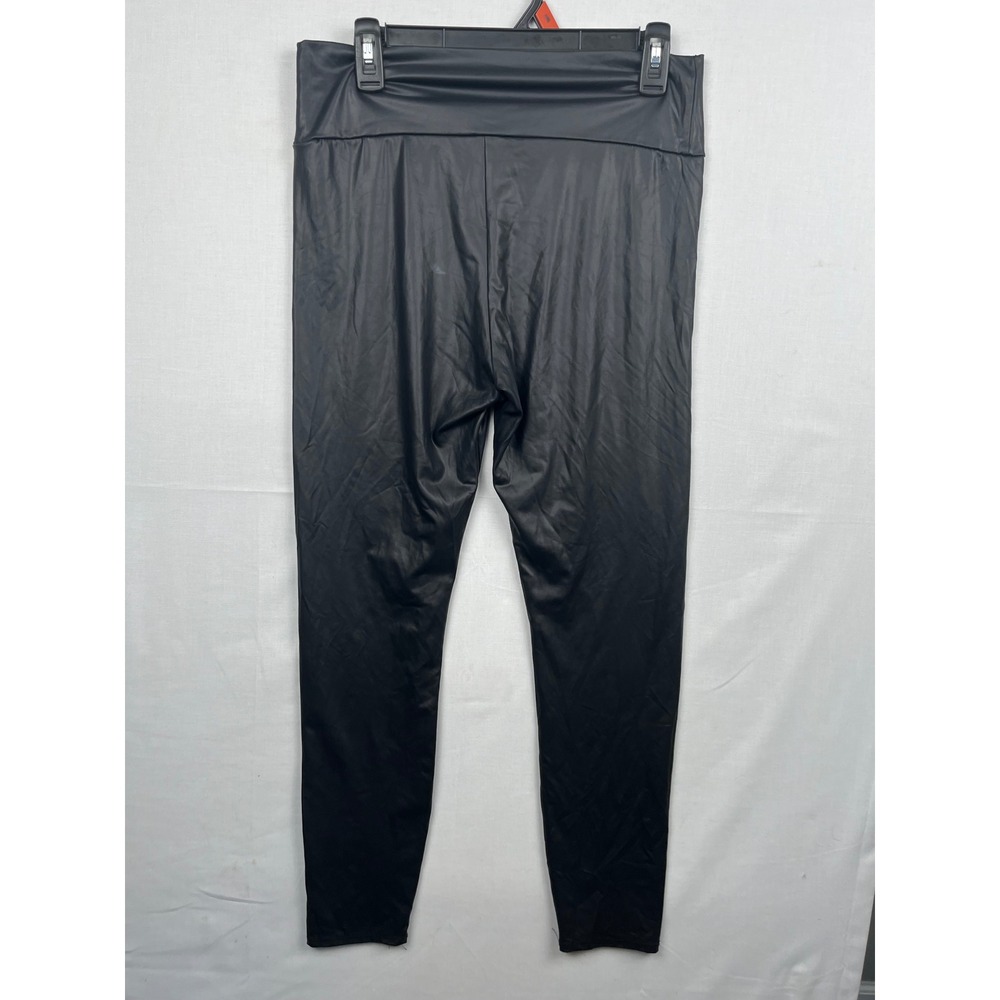 Charlotte Russe Faux Leather Leggings Womens Large High Rise Black 25971-5 - Picture 8 of 8